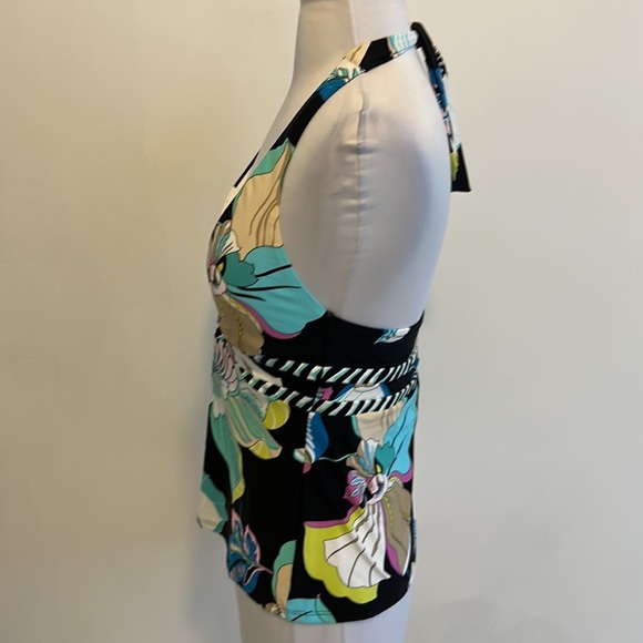 Trina Turk Sintra Floral Halter Tankini Top - Picture 4 of 9
